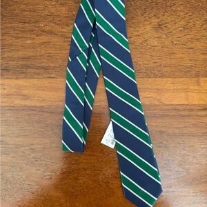 J. Crew Blue and Green Diagonal Striped Tie